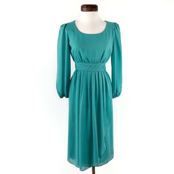 Miss Elliette Dresses & Skirts - Miss Elliete Vtg 60s Teal Tulip Hem Dress  |  Wome